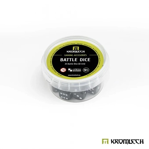 KROMLECH BATTLE DICE 25 NEGRO 12MM - Imagen 2 de 6