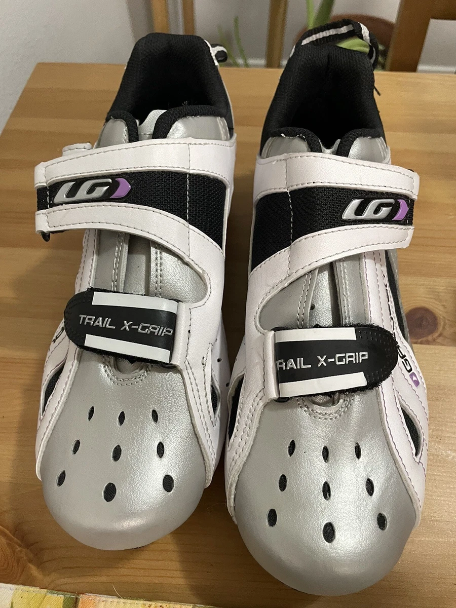 Chaussures Vélo Louis Garneau SPD - Pointure 41 Avec Crampons Métal - Blanc