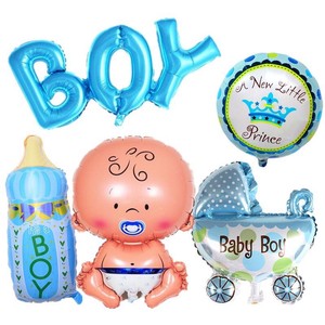 Set Baby Shower 5pcs Its A Boy Girl Letters Foil Balloon Decorative