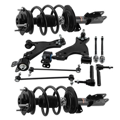Front Complete Struts Control Arms Tie Rods Kit for 2013-2017 Chevy Traverse
