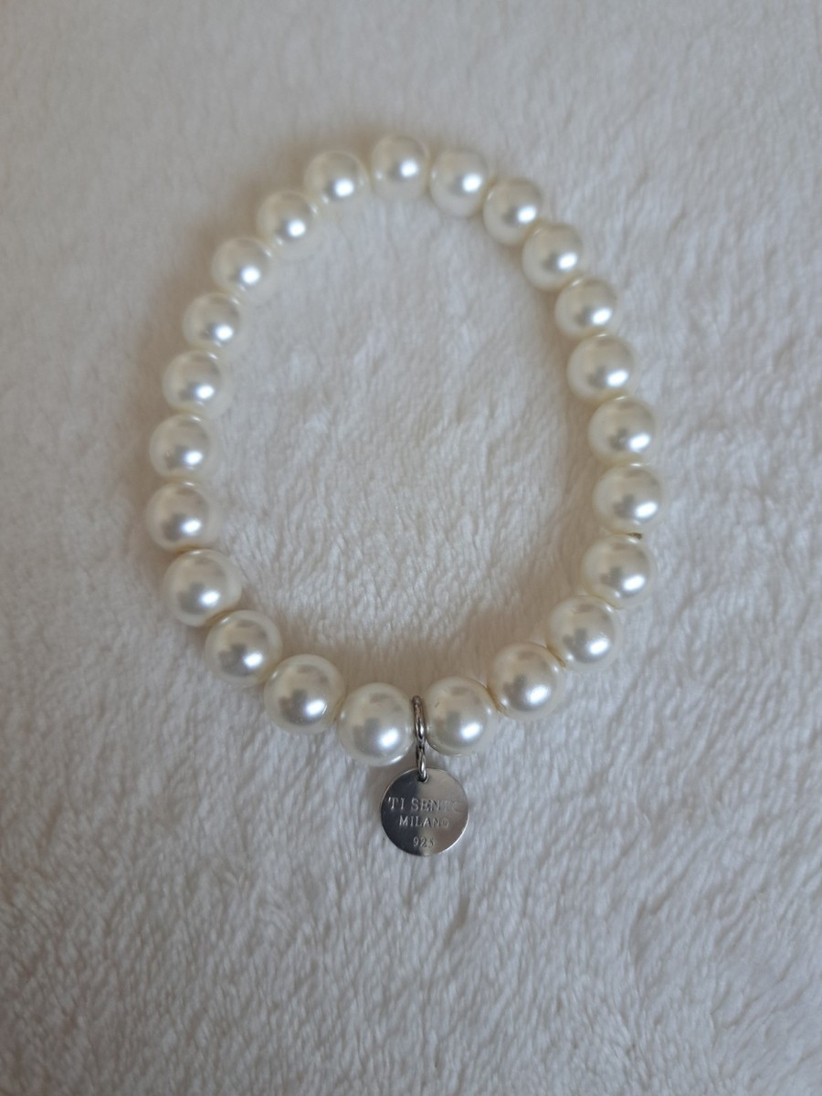 TI SENTO MILANO STERLING SILVER 925 PEARL STRETCH BRACELET View 4