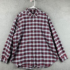 Ralph Lauren Button Down Shirt Mens 2XB Big Plaid Classic Fit Oxford Long Sleeve