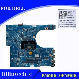 0P5M6K FOR   Latitude 3470 3570 Laptop Motherboard I3-6100U CPU P5M6K Test ok #p