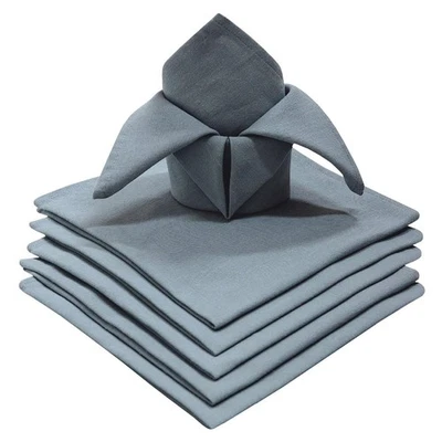 GARIELLA 6er Set Textil Servietten Stoffservietten 45cm 100% Baumwolle Grau - Bild 1 von 4