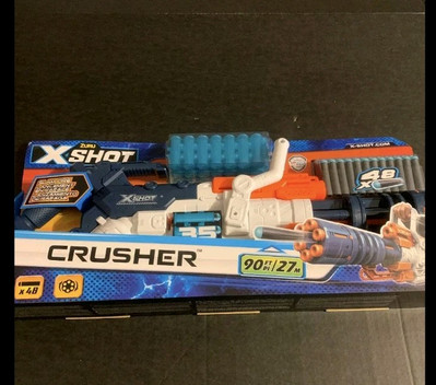 Zuru X-Shot Crusher Blaster Play Gun With 48 Darts  New Outdoor Fun Winner