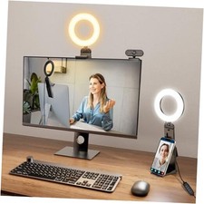 Ring Light for Laptop Desk Clip On - Small Computer Video Conference - 1 Pack