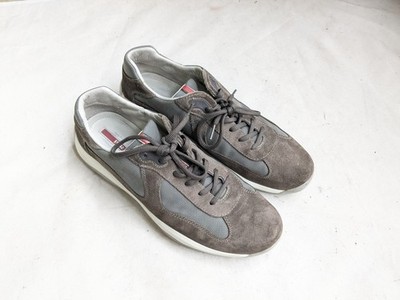ぎゅな　PRADA スポーツグレイウールスニーカー Prada America's Cup Sneakers Men US 10 UK 9 Gray Suede Low Tops | eBay