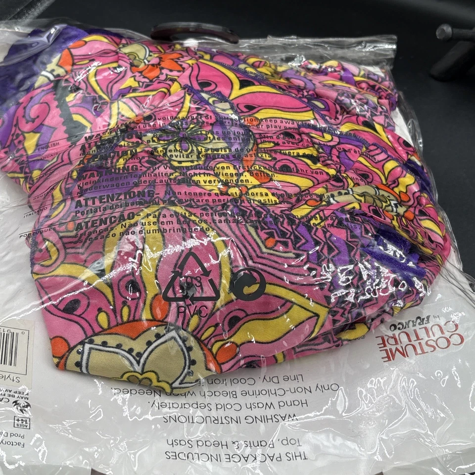 groovy niña vestido hippie niño disfraz halloween años 60 m 8-10 de franco Foto 4 de 4