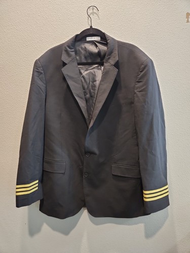 Vintage Flight Apparel Men Pilot Airline Uniform Blazer Jacket Sz XL Halloween 