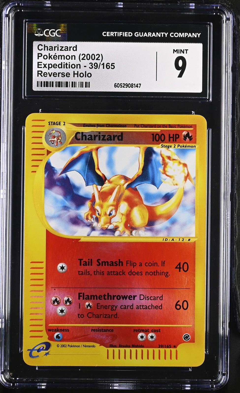 CGC 9 MINT Charizard 2002 Expedition 39/165 Reverse Holo Pokemon Card 