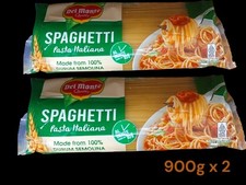 Fideos para pasta de espagueti Del Monte 900 g x 2 hechos de sémola 100 % dura