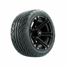 Gtw 14 Specter Matte Black Wheels On 22540-r14 Fusion Radial Street Tires 4