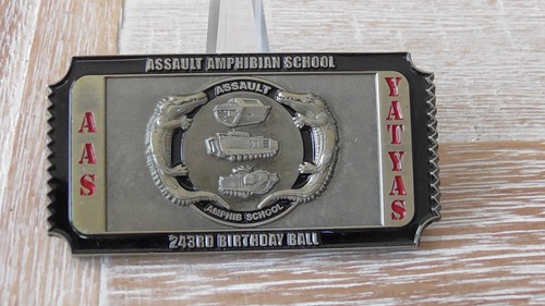 USMC Assault Amphibian School 243rd Birthday Ball 2018 Challenge Coin #D555 - Bild 3 von 8