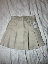 NWT Nautica Girls School Uniform Khaki Pull-On Pleated Skort Size 12 Regular