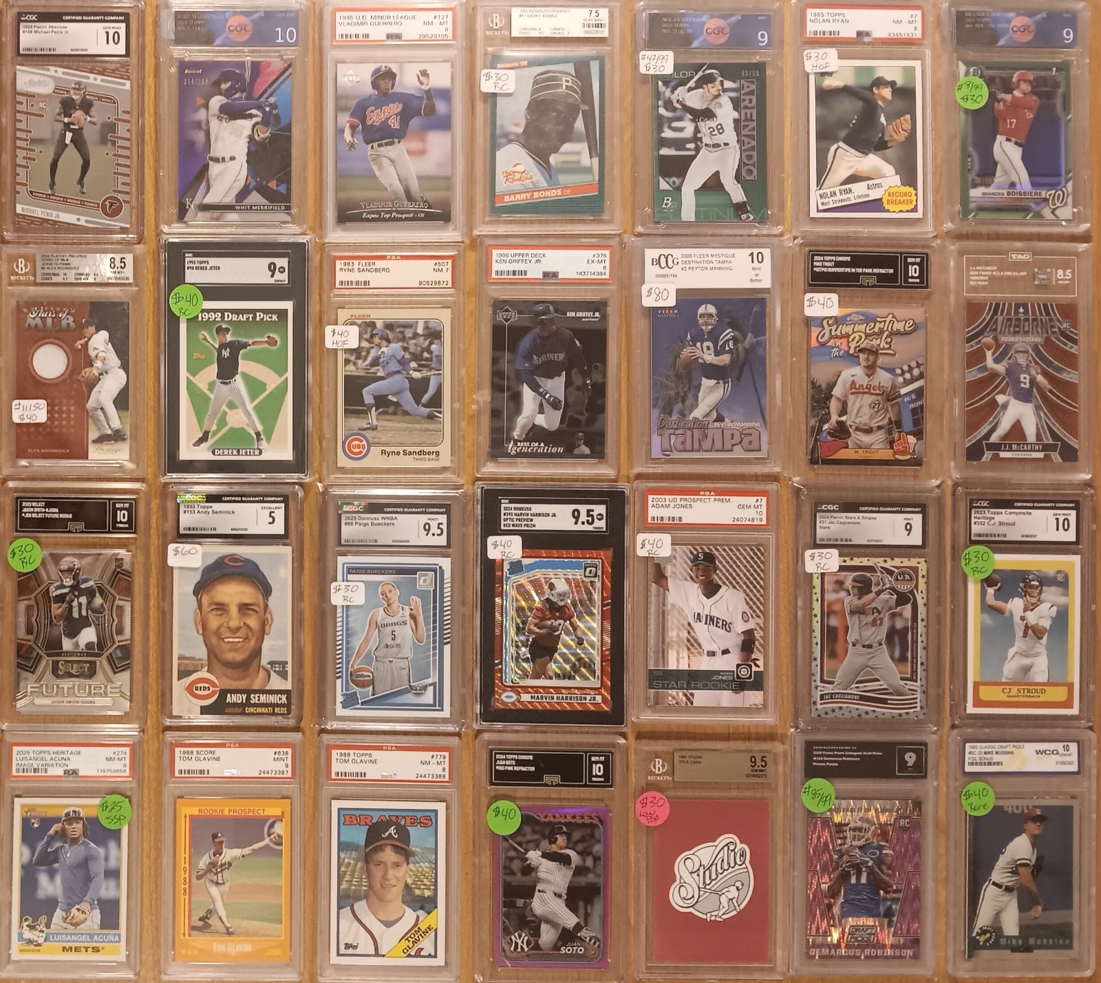 Binder Full Auto SSP Konnor Ohtani Judge LeBron LOT Gold Prizm Topps RC (60) PSA view 2