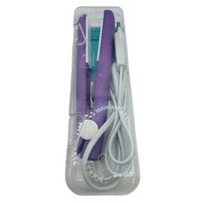 Mini Travel Hair Straightener Purple Compact Design Dual Voltage Plug Heat-Resis