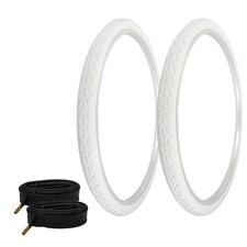 PRO TIRES 700 x 40 White P-1134 W/TUBES 48mm Schrader Valve