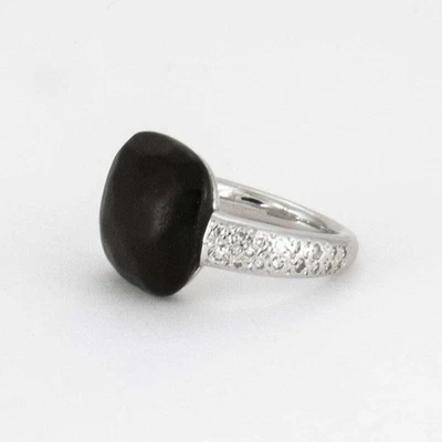 POMELLATO - CAPRI - Bague or gris, Jais et diamants - Photo 1/4