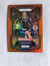 2024 PRIZM MONOPOLY WNBA ALYSHA CLARK LAS VEGAS ACES ORANGE PRIZM /124
