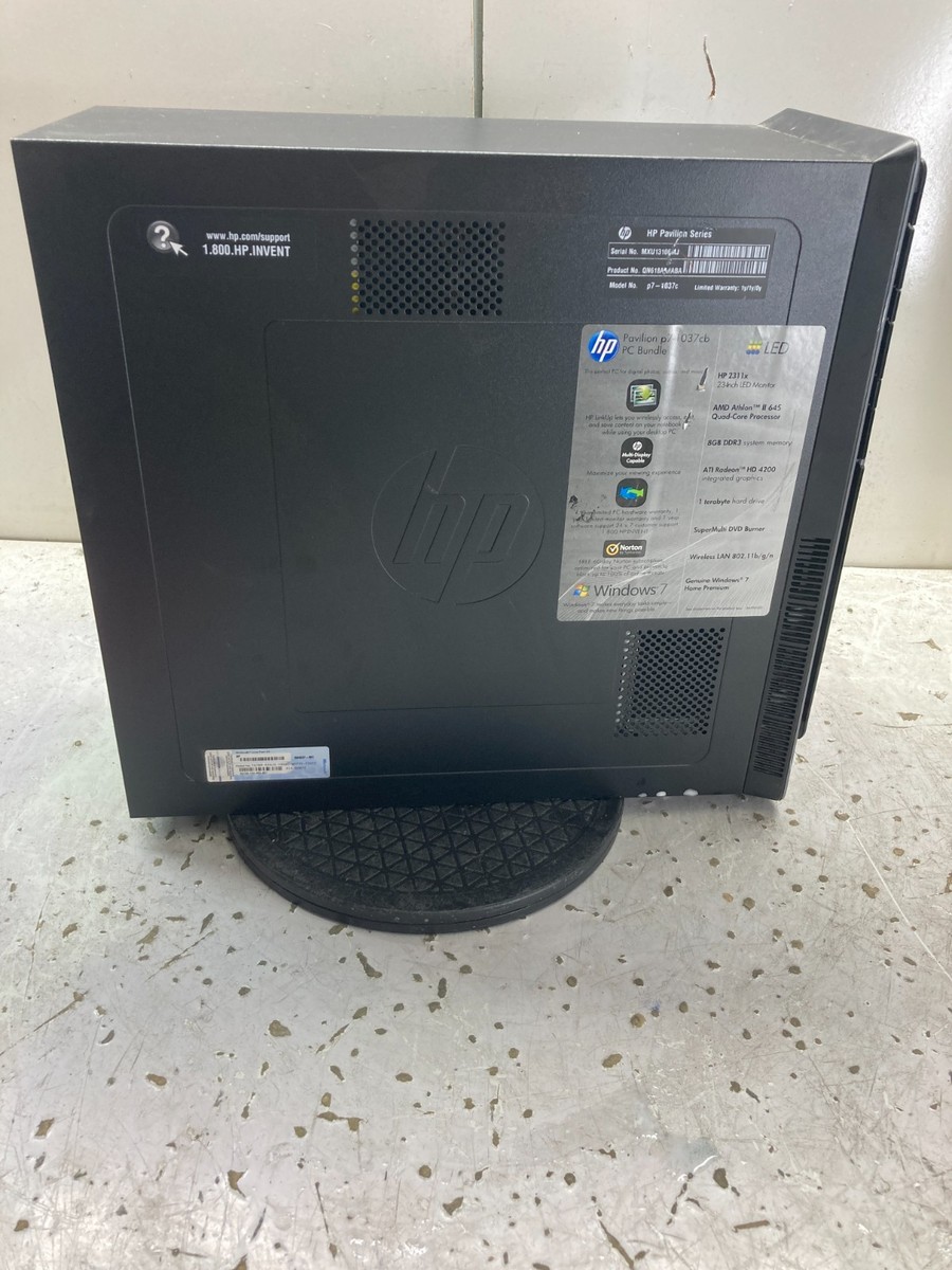 HP Pavilion p7-1037c AMD Athlon II X4 645 3.10GHz 8GB NO HDD | eBay