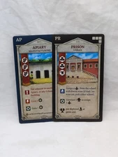 (2) Rome And Roll Board Game Promos Prison And Apiary Cards