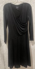 Nic+zoe size xs black stretchy faux wrap dress