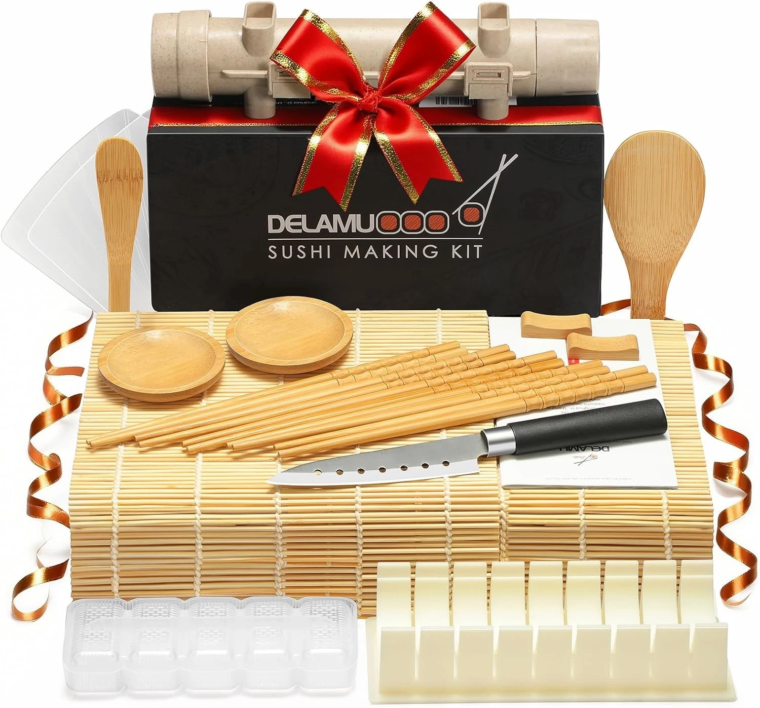 Delamu Sushi Making Kit, 20 in 1 Bazooka Roller 20in1 Multicolor
