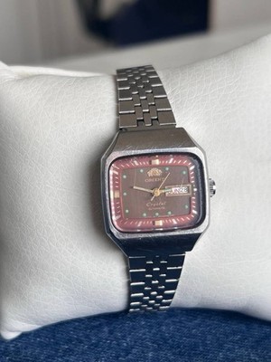 Women s Orient Crystal Automatic Watch Japan Used Glass 2000s Japanese Style