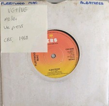 Fleetwood Mac Albatross Vinyl Record 7" VG/VG+ Cbs 8306 1968