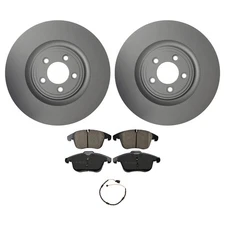 Hella Front Rotors Akebono Euro Ceramic Disc Brake Pad Kit For Jaguar XF RWD