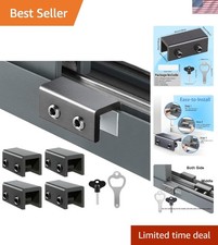 Compact Sliding Security Locks for Windows Doors - 4 Pack Keyed Set