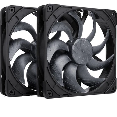 Noctua NF-A14x25 G2 PWM Sx2-PP chromax.black, Gehäuselüfter, schwarz
