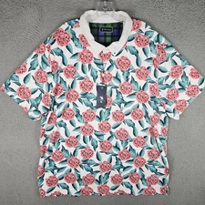 William Murray Polo Shirt Men's 3XL Tropical Floral Golf Performance Popover