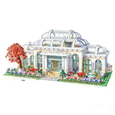 Der Botanische Garten (21353) 3792 Teile Bausteine MOC Steine mit Figuren