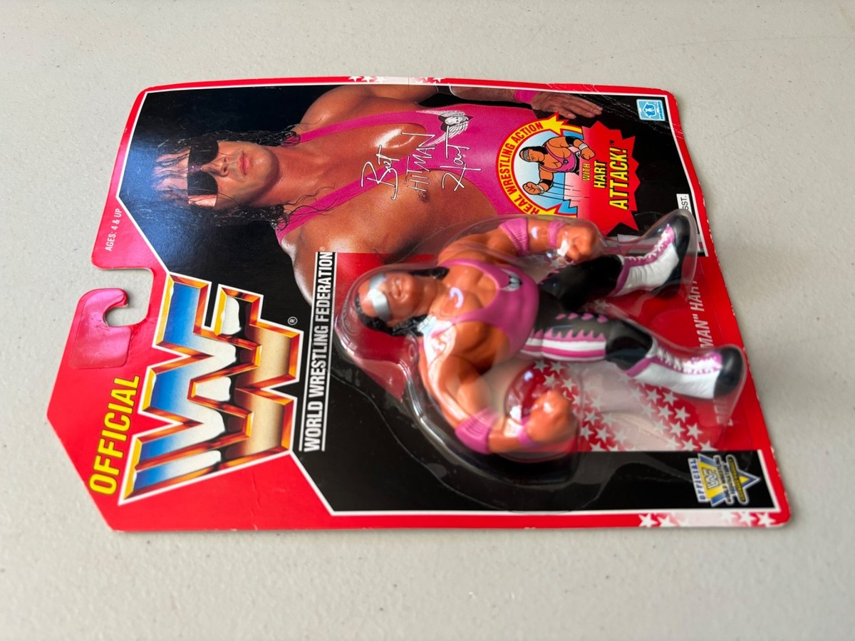 WWF Hasbro Bret Hitman Hart Red Card Wrestling Figure Vintage As