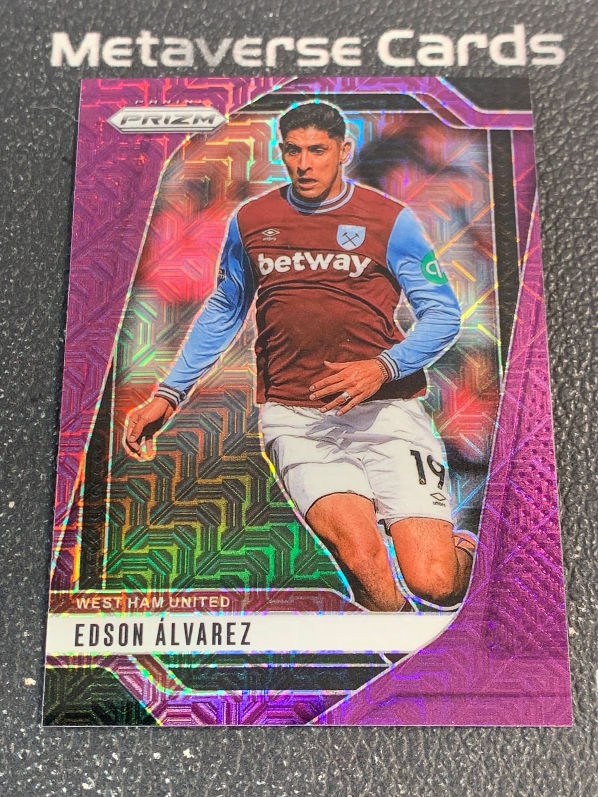2024-25 Panini Prizm Premier Leagues Soccer Edson Alvarez Pink Mojo 24/25