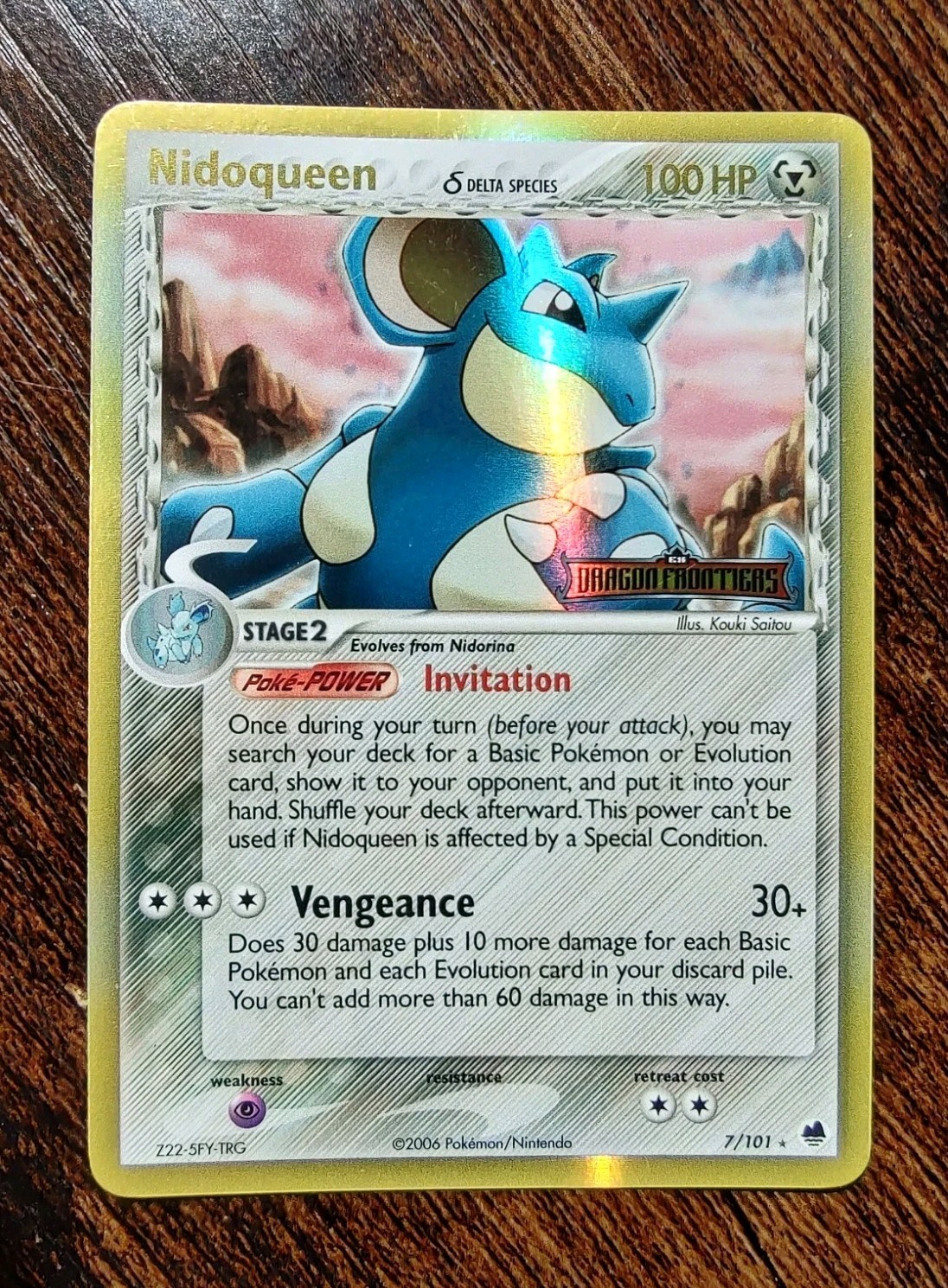 Pokémon Nidoqueen 7/101 Reverse Holo EX Dragon Frontiers NM