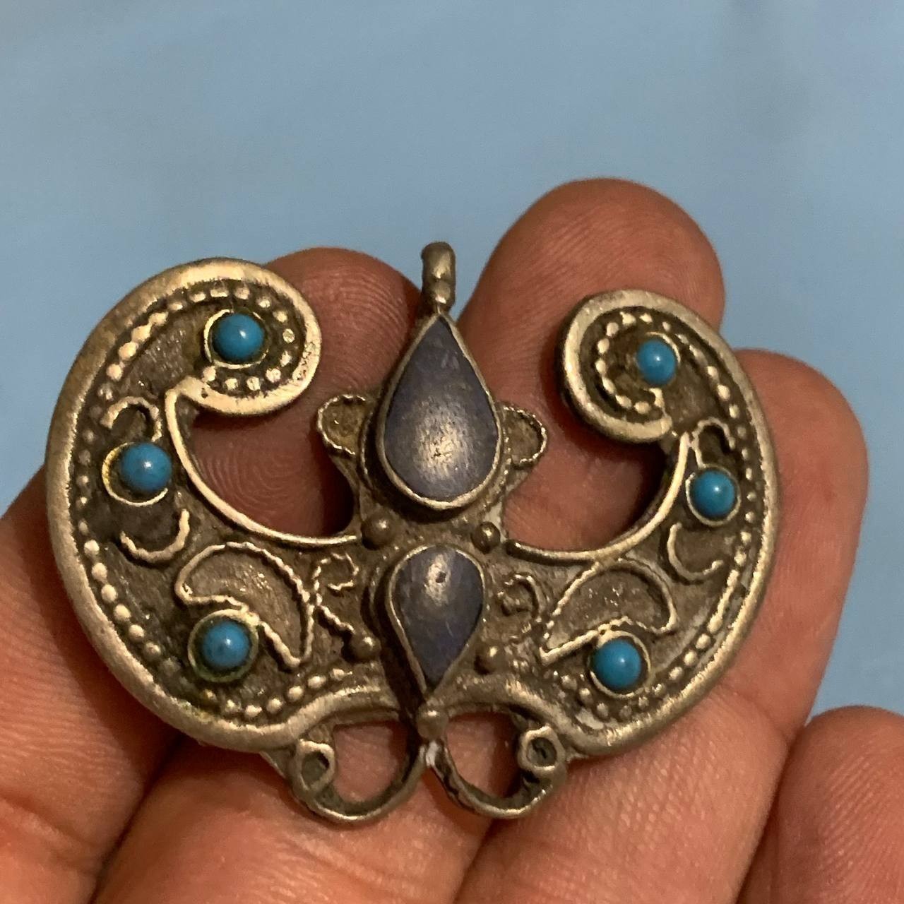 Authentic Ancient Near Eastern Silver Turquoise A… - image 5