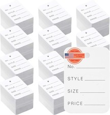 2000 etiquetas de precio blancas de 4,9 x 3,5 cm para ropa, etiquetas de talla