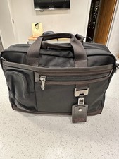 Tumi Carr Commuter Expandable Zip-Top Briefcase in black ballistic nylon