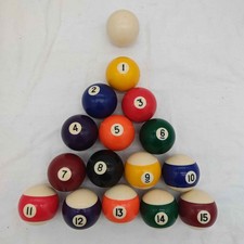Vintage Unknown Make 2 1/4" Pool Billiard Balls