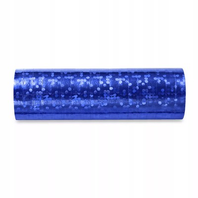5901157457608 Serpentyny holograficzne niebieski 3,8m 18szt PartyDeco