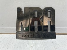 Vintage NRA Active Member Belt Buckle Chrome Tone Men Collectible