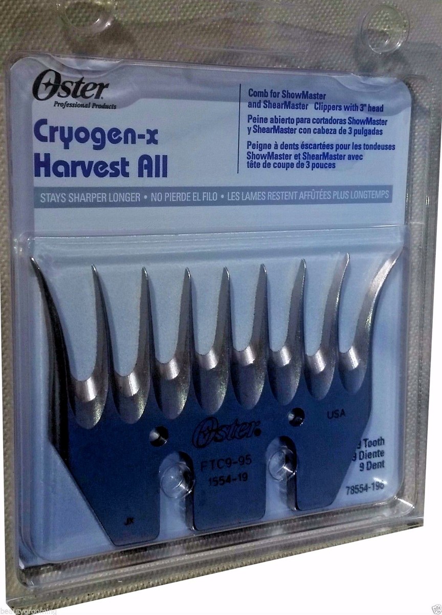 OSTER Blade 9 Tooth Flared Golden Ram Comb Harvest All Cryogen-X