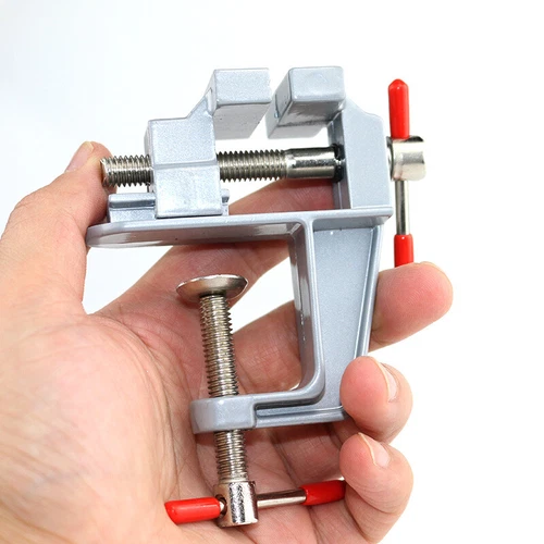 Mini Bench Vise Table Swivel Lock Clamp Vice Craft Hobby Cast Aluminum New - Picture 4 of 6