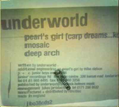 2xCD Underworld Pearls Girl (Carp Dreams... Koi) DIGIPAK logic records