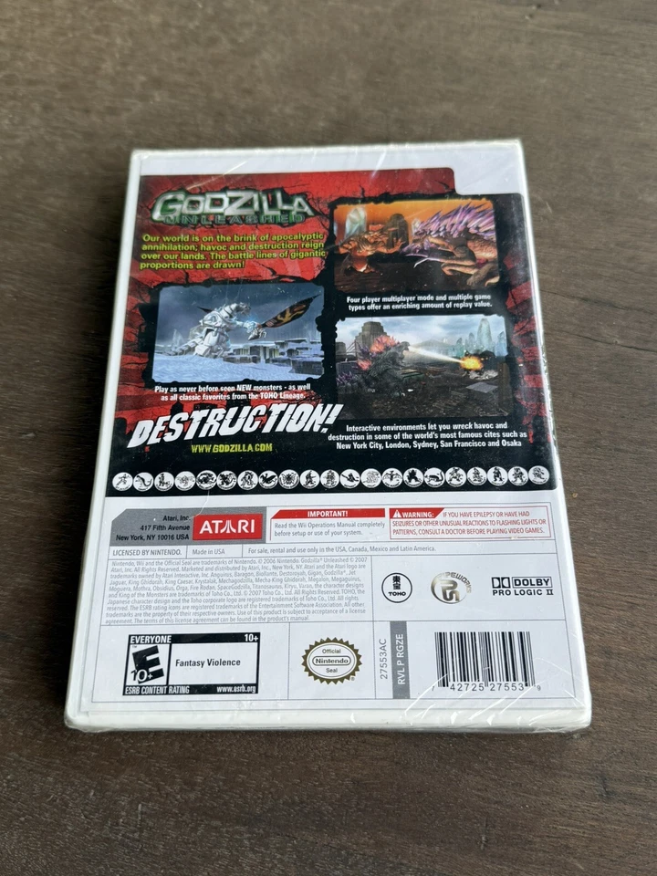 Godzilla: Unleashed (Nintendo Wii) - NEW/SEALED! Rare - Image 2 of 4