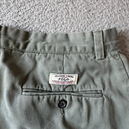 Vintage Polo Ralph Lauren Hose Herren 33x30 Grün Chino Twill Slacks Singapore * - Bild 9 von 13