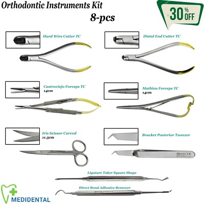 Kieferorthopädie Kit Zahnnadelhalter distal, hartdraht Ligierzange TC Werkzeuge