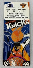 NBA 1997 11/04 BOSTON CELTICS at NEW YORK KNICKS Ticket-Patrick Ewing 26 & 11